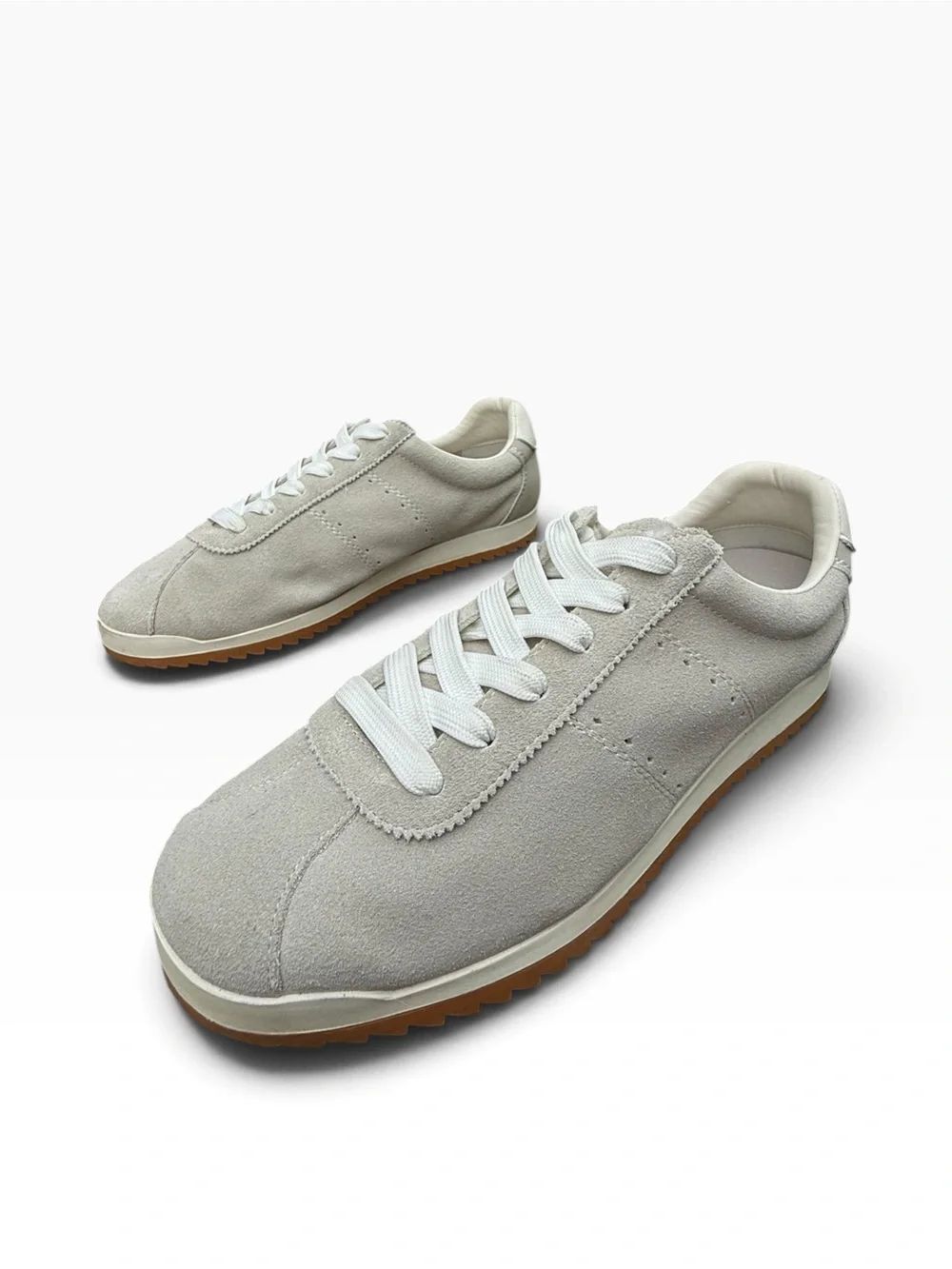 Project Cloud Suede Low Top Retro Sneakers Light Grey Size 8.5